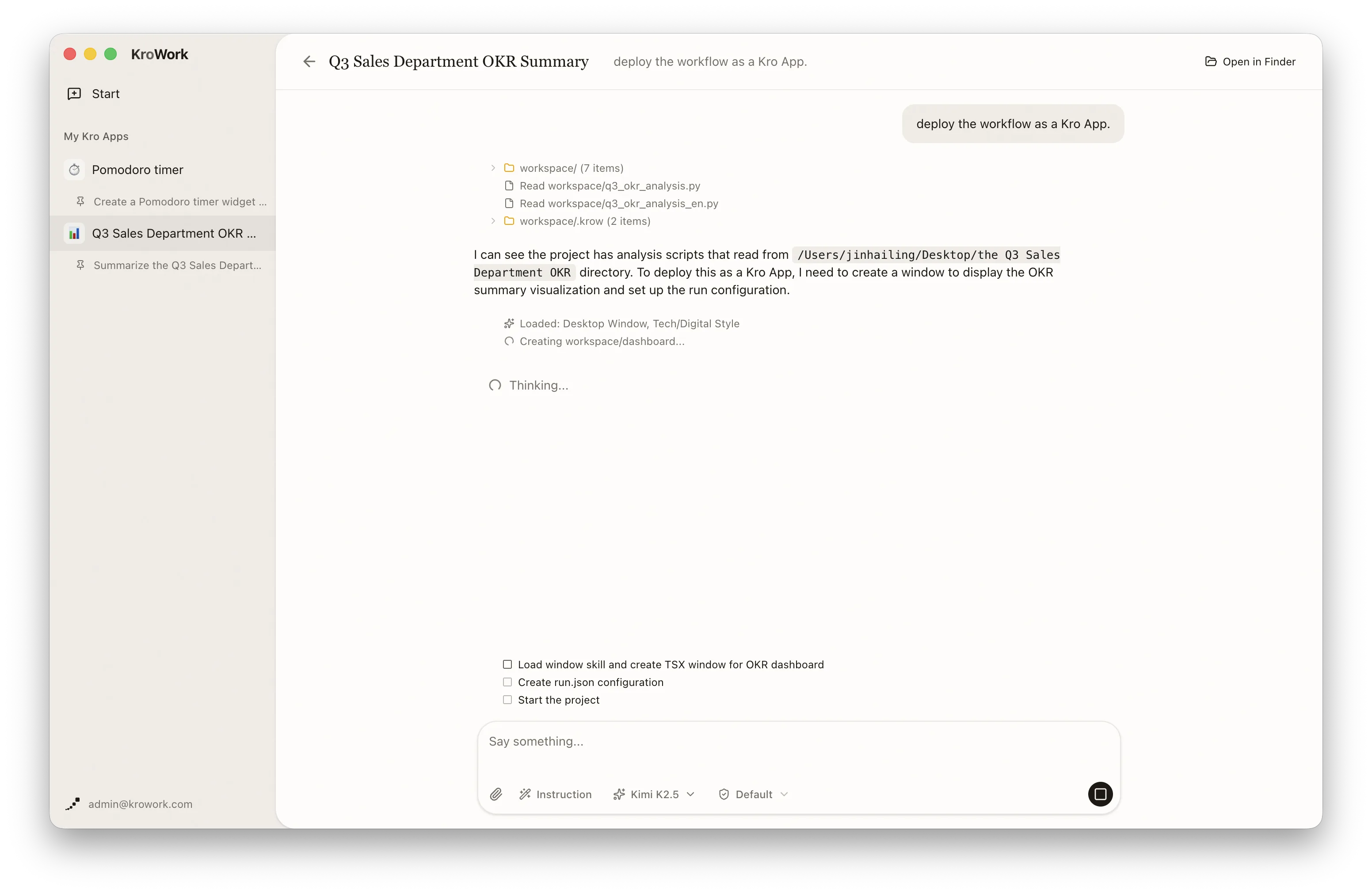 Automate Q3 OKR Report | KroWork Help Center